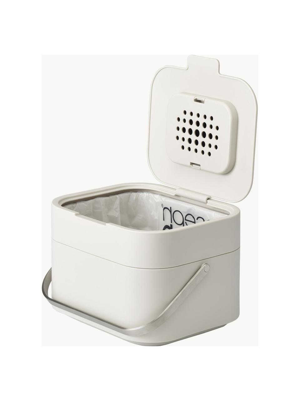 Poubelle pour déchets bio Stack, 4 L, Blanc cassé, larg. 24 x haut. 16 cm