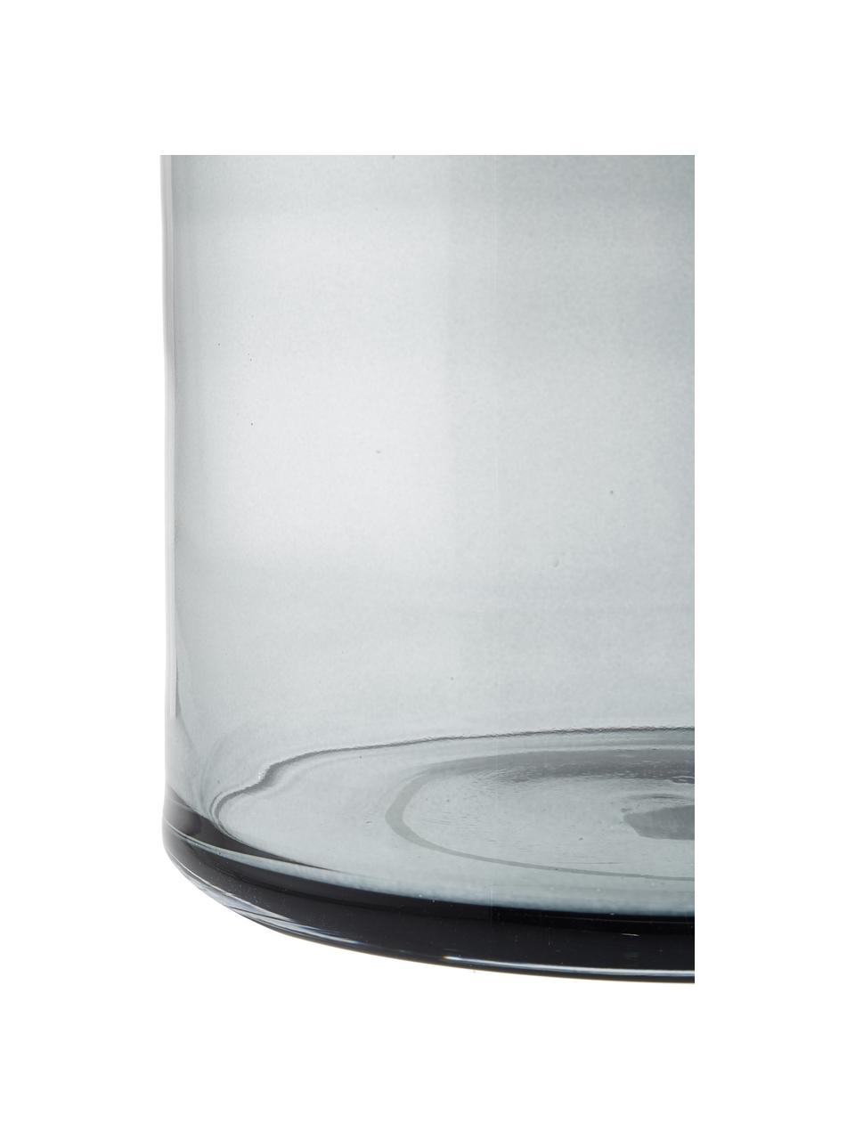 Bodenvase Right aus Glas, Glas, Grau, Ø 25 x H 70 cm