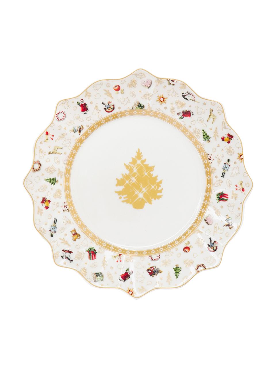 Komplet naczyń z porcelany Delight, dla 2 osób (6 elem.), Porcelana premium, Biały, odcienie złotego, wielobarwny, 2 osoby (6 elem.)