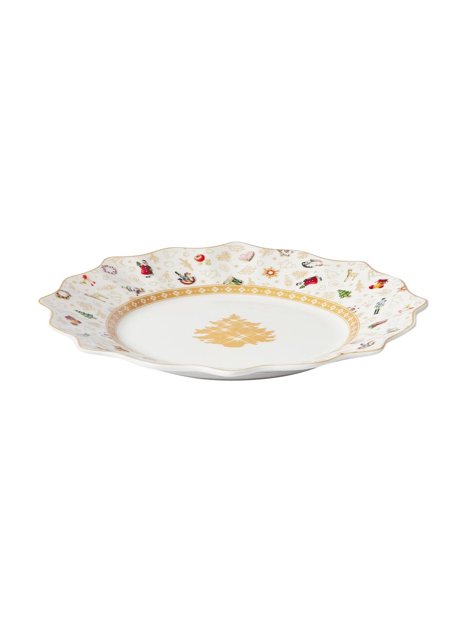 Komplet naczyń z porcelany Delight, dla 2 osób (6 elem.), Porcelana premium, Biały, odcienie złotego, wielobarwny, 2 osoby (6 elem.)