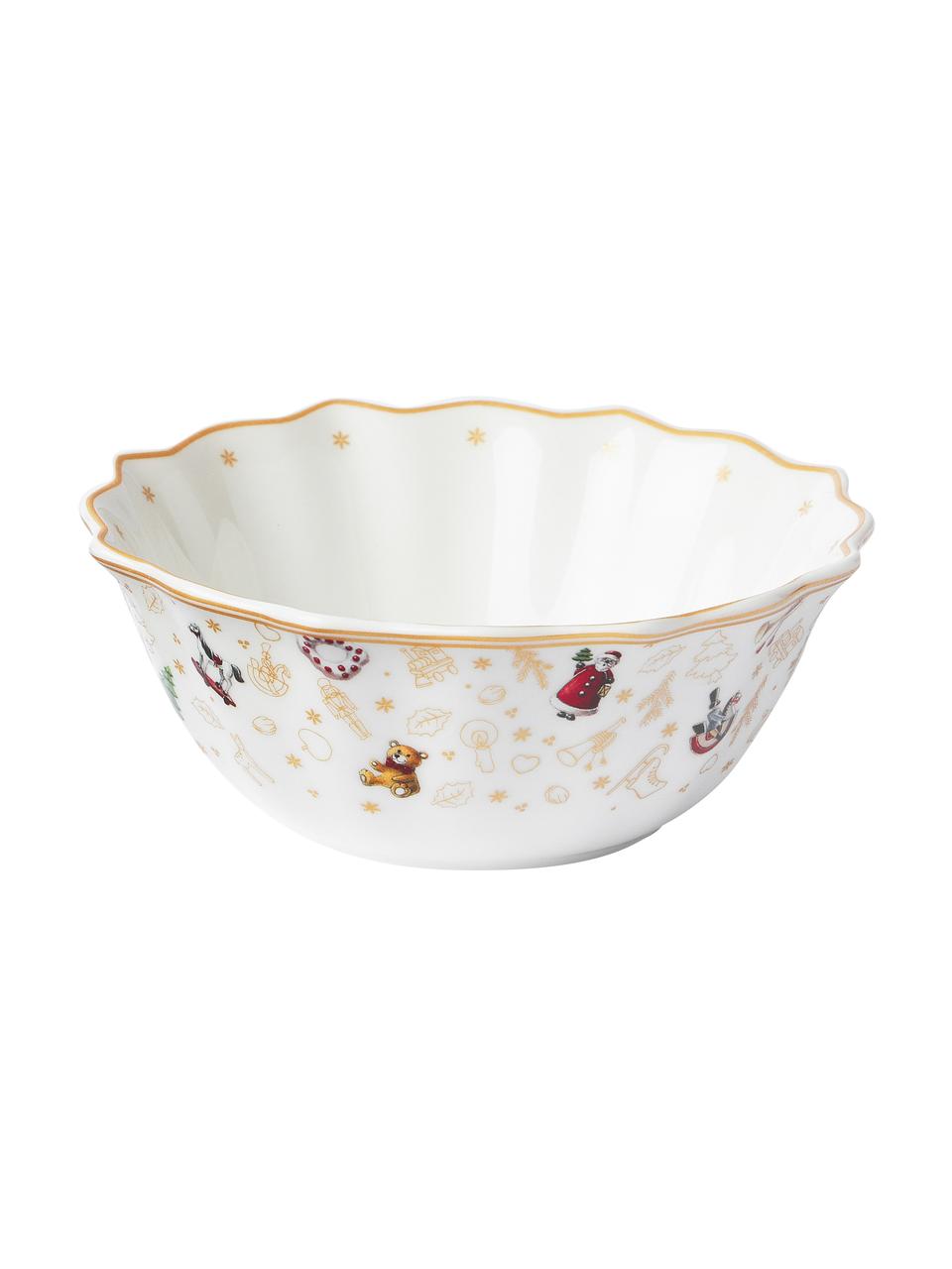 Komplet naczyń z porcelany Delight, dla 2 osób (6 elem.), Porcelana premium, Biały, odcienie złotego, wielobarwny, 2 osoby (6 elem.)