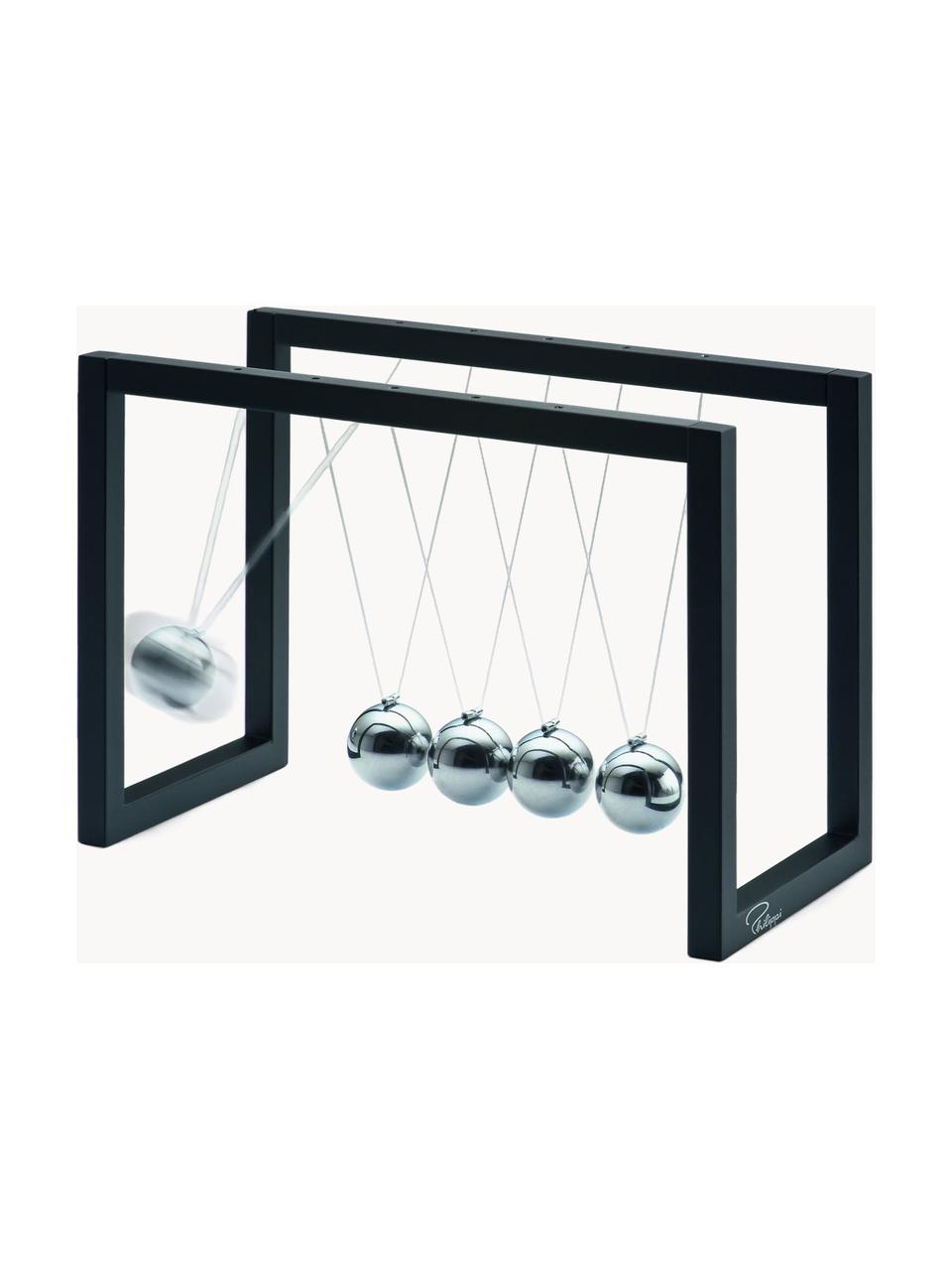 Kugelspiel Ballance, Metall, beschichtet, Schwarz, Silberfarben, B 16 x H 13 cm