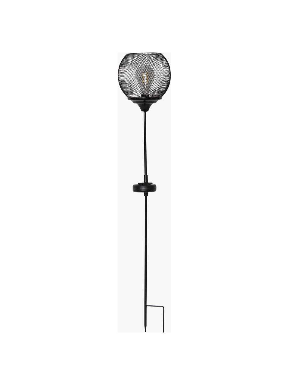 Lámpara solar LED para exterior Sunlight, Lámpara: metal recubierto, Negro, Ø 16 x Al 76 cm