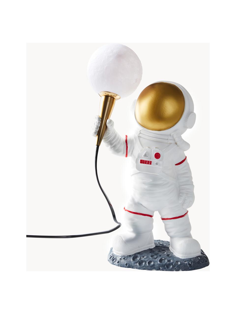 Lampe à poser pour chambre d'enfant Roca, Blanc, doré, gris, Ø 20 x haut. 41 cm