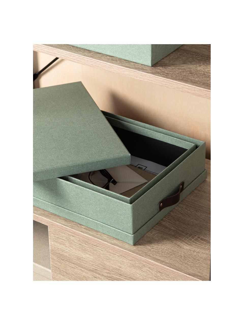 Boîtes de rangement Rasmus, 2 élém., Vert sauge, Lot de différentes tailles