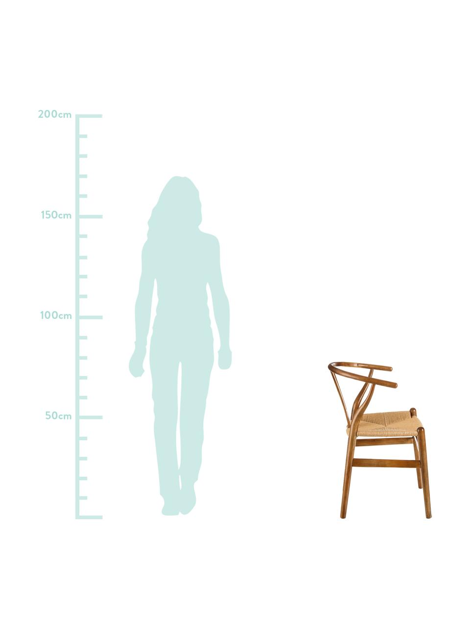 Krzesło z drewna Noa, Brązowy, S 48 x G 56 cm