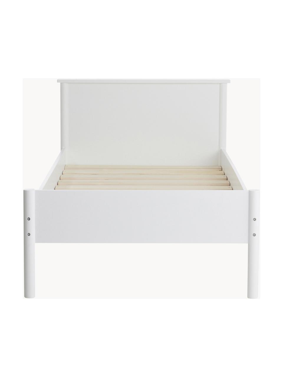 Kinderbed Girona van hout, 90 x 200 cm, Hout en multiplex, MDF, Wit, B 90 x L 200 cm