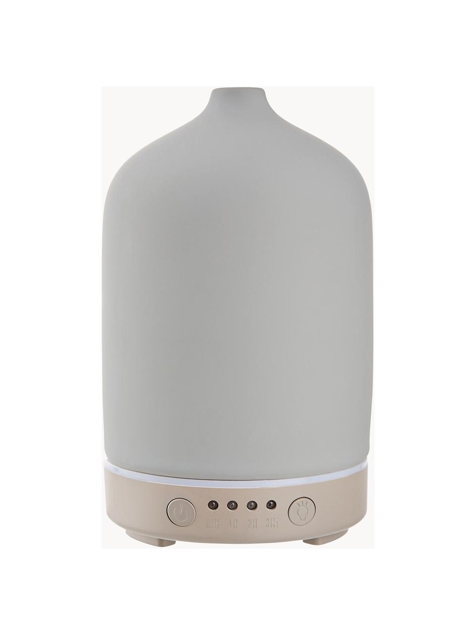 Difusor de aromas LED Cloud Nine, Cerámica, plástico, metal, Gris, beige, Ø 9 x Al 16 cm