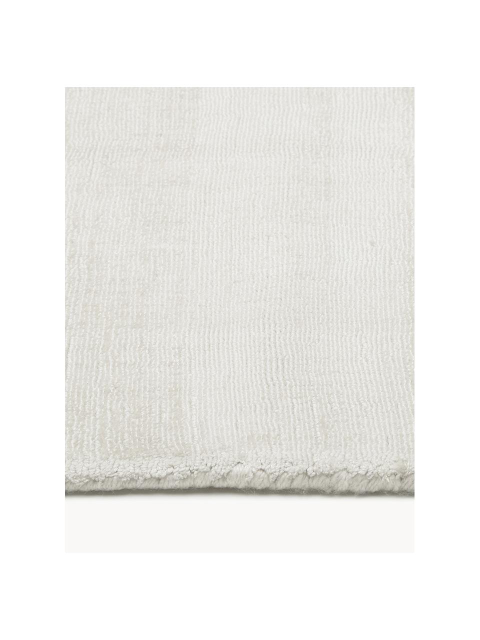 Ręcznie tkany dywan z wiskozy Jane, Złamana biel, S 400 x D 500 cm