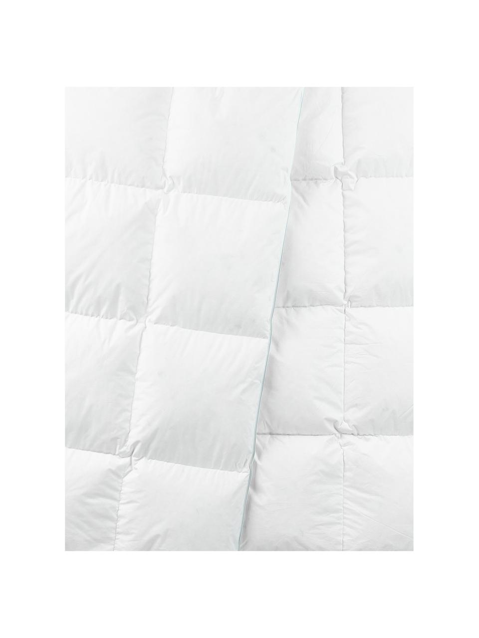 Edredón de plumon Komfort, cálido, Funda: 100% algodón, sarga de Ma, Blanco, Cama 135/140 cm (200 x 200)