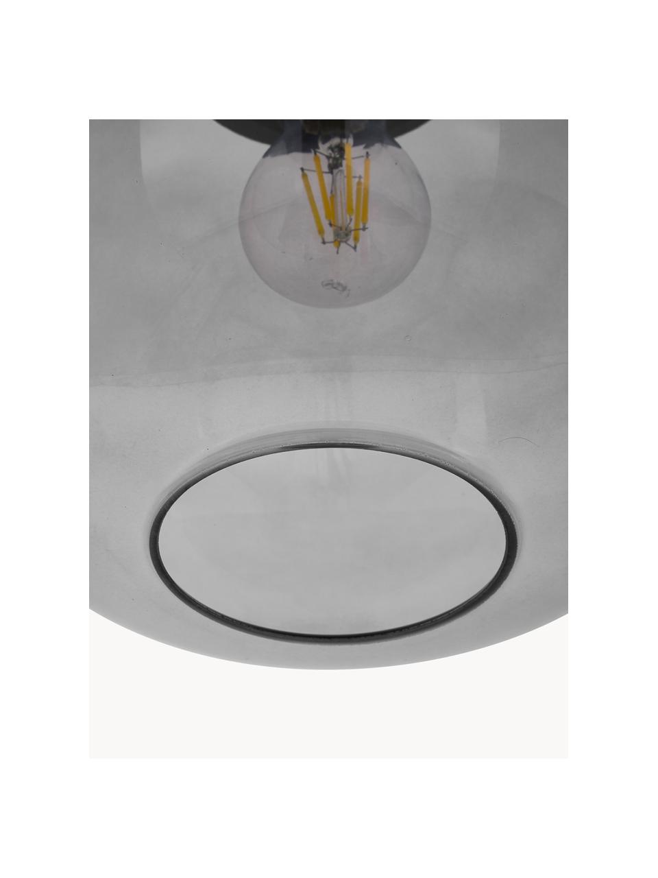 Malé závěsné svítidlo z kouřového skla Alton, Černá, šedá, Ø 25 cm, V 33 cm