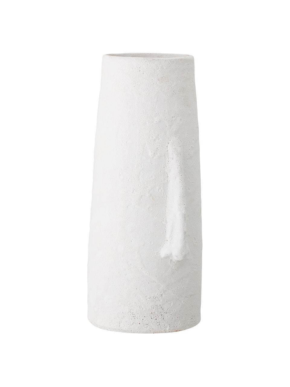 Große Deko-Vase Nose aus Terrakotta, Terrakotta, Weiß, B 20 x H 40 cm