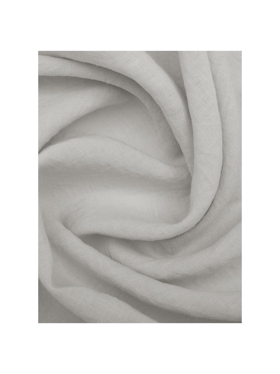 Mantel de lino Pom Pom, Lino, Gris claro, De 6 a 8 comensales (An 150 x L 250 cm)