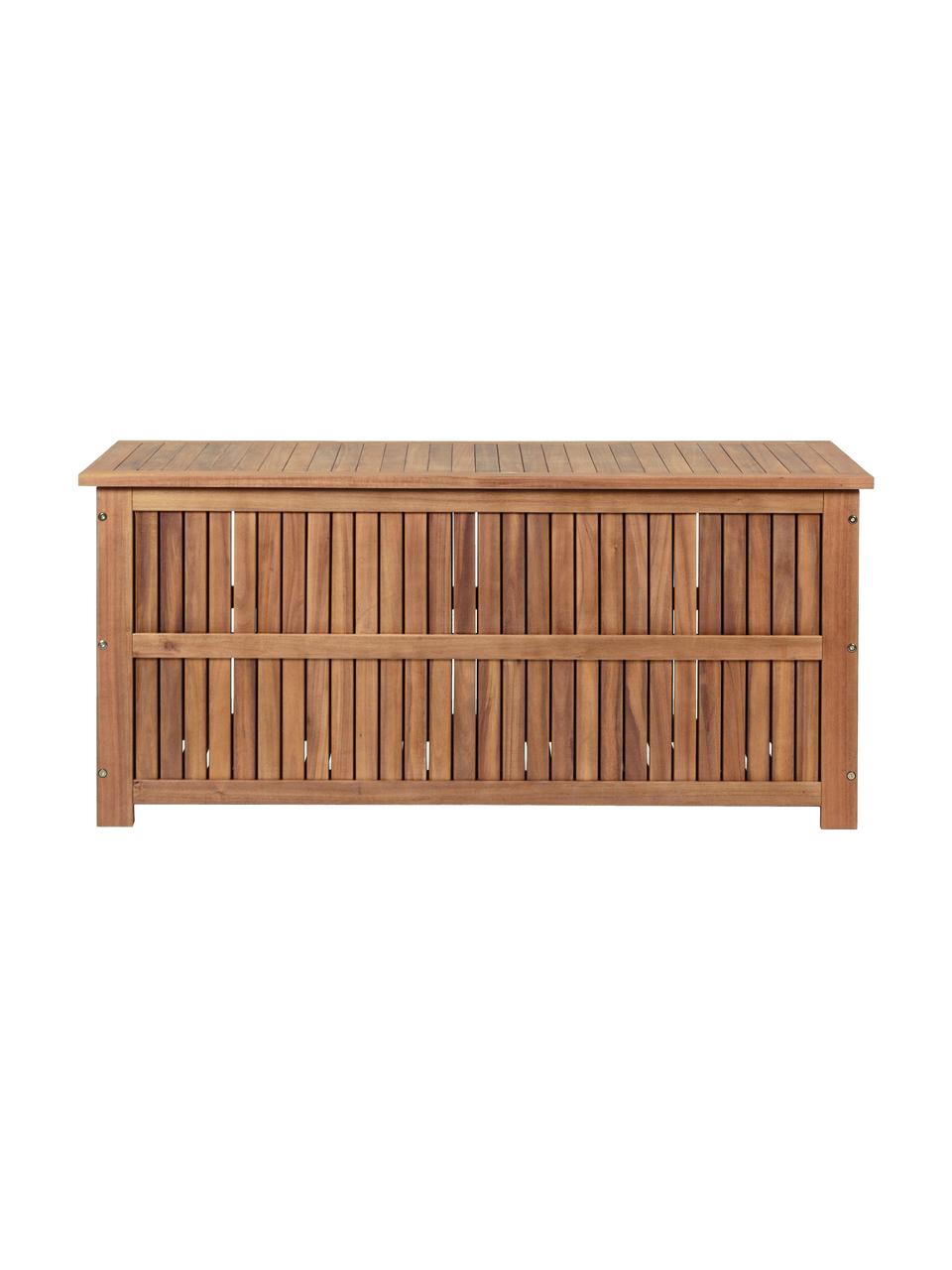 Coffre de rangement de jardin Noemi, Bois d'acacia, huilé, Bois d'acacia, larg. 130 x haut. 59 cm