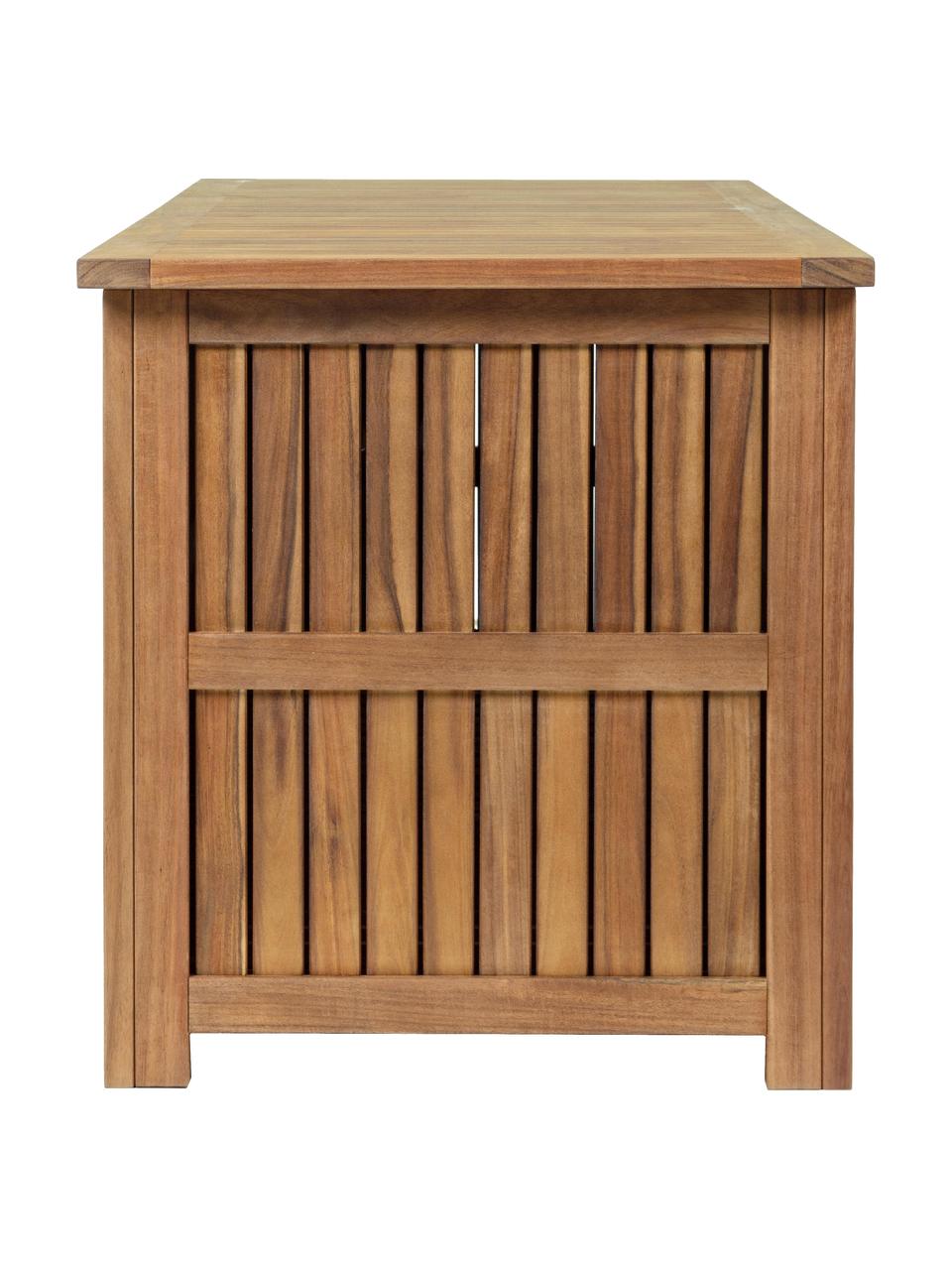 Coffre de rangement de jardin Noemi, Bois d'acacia, huilé, Bois d'acacia, larg. 130 x haut. 59 cm