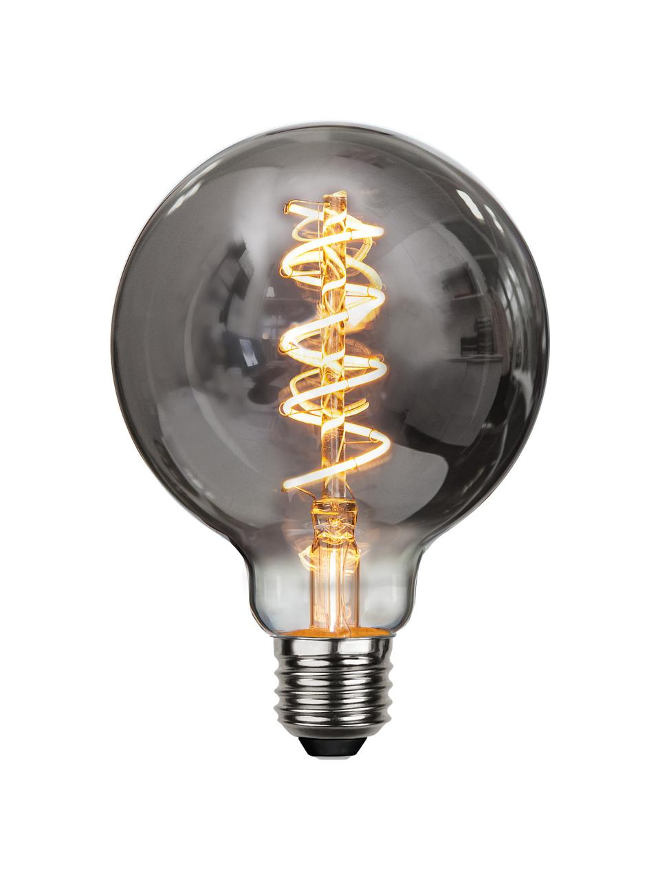 LED žárovka E27, stmívatelná, teplá bílá, 1 ks, Šedá, transparentní, Ø 10 cm, V 14 cm