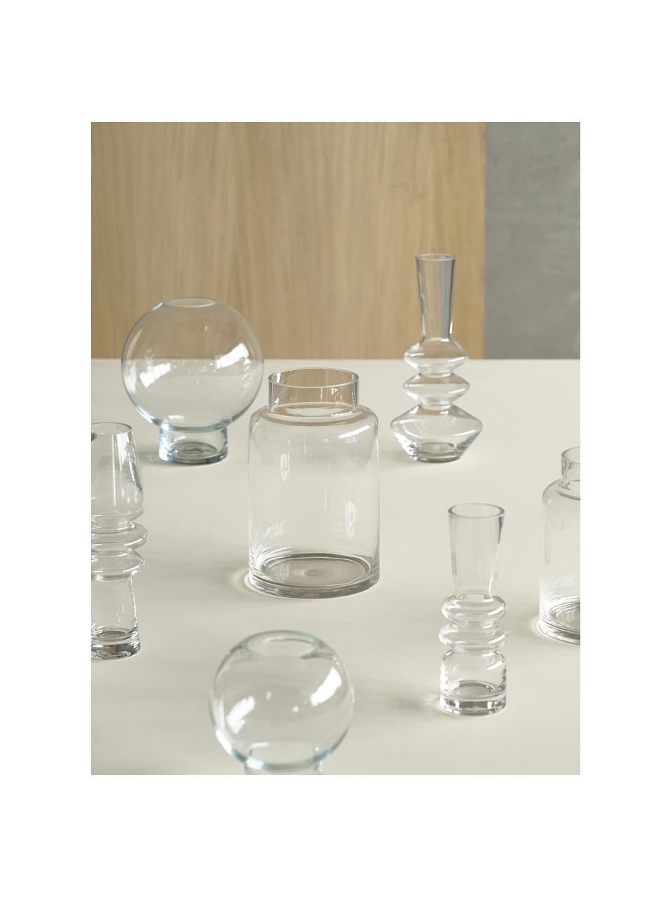Glasvase Trio, H 20 cm, Glas, Transparent, Ø 7 x H 20 cm