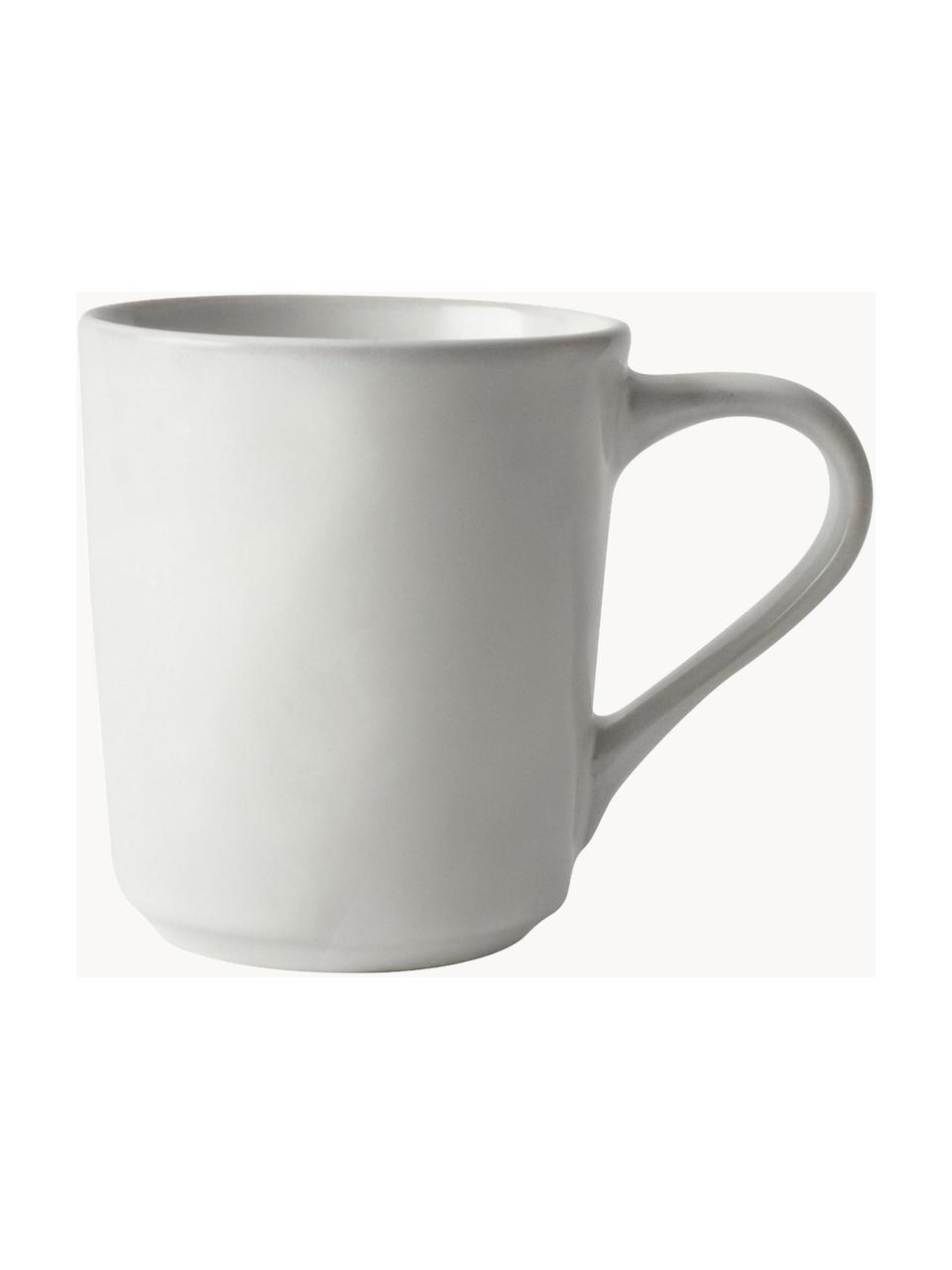 Tazza White Organic 4 pz, Gres, Bianco, Ø 9 x 10 cm, 390 ml