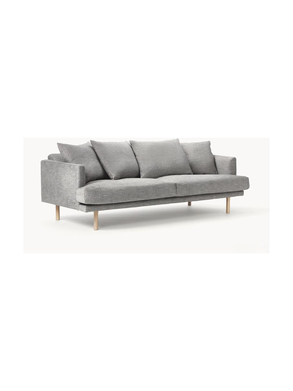 Sofa Adrian (3-Sitzer), Bezug: 47 % Viskose, 23 % Baumwo, Gestell: Sperrholz, Webstoff Grau, B 214 x T 95 cm