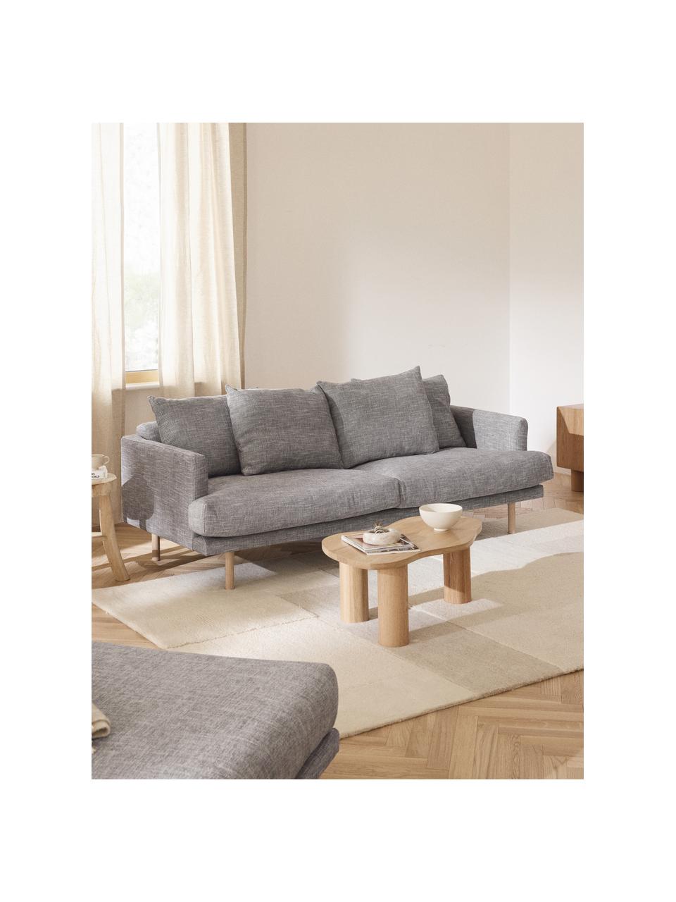 Sofa Adrian (3-Sitzer), Bezug: 47 % Viskose, 23 % Baumwo, Gestell: Sperrholz, Webstoff Grau, B 214 x T 95 cm