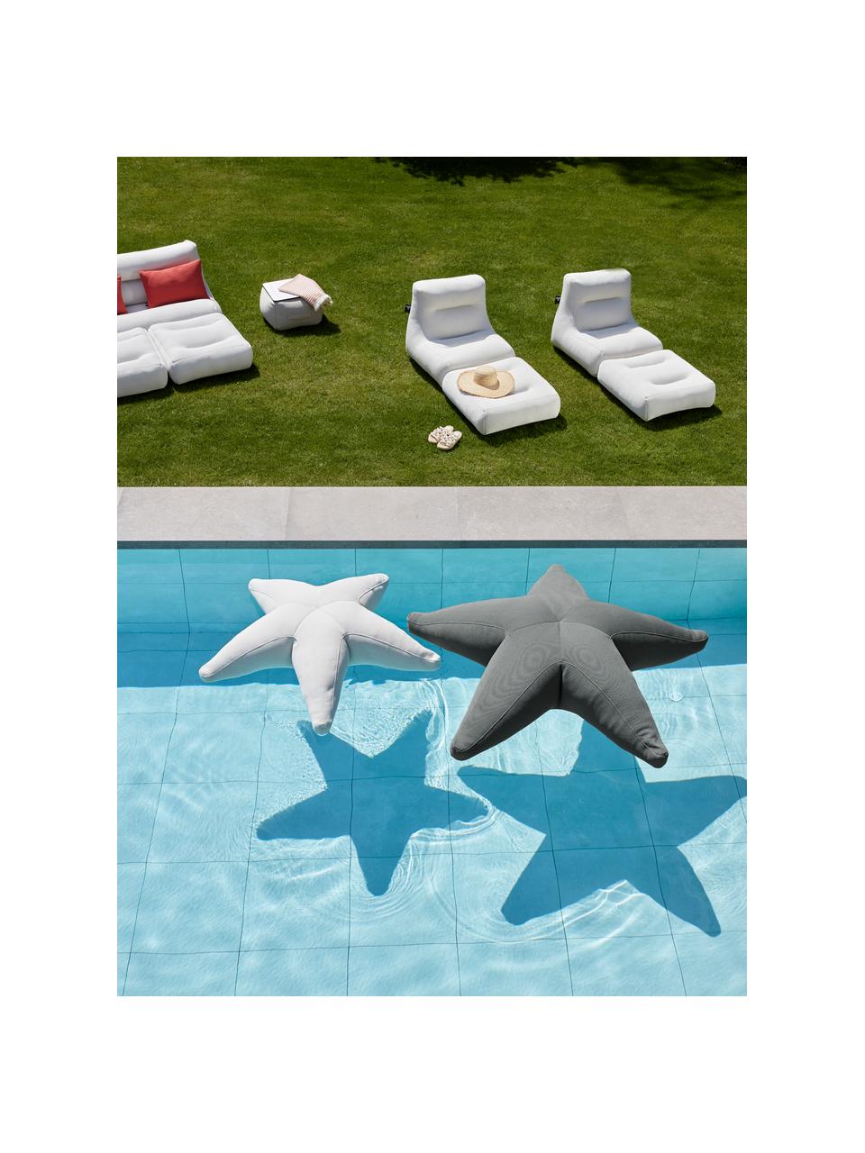 Puf artesanal grande para exterior Starfish, Tapizado: 70% PAN + 30% PES, imperm, Gris oscuro, An 145 x L 145 cm