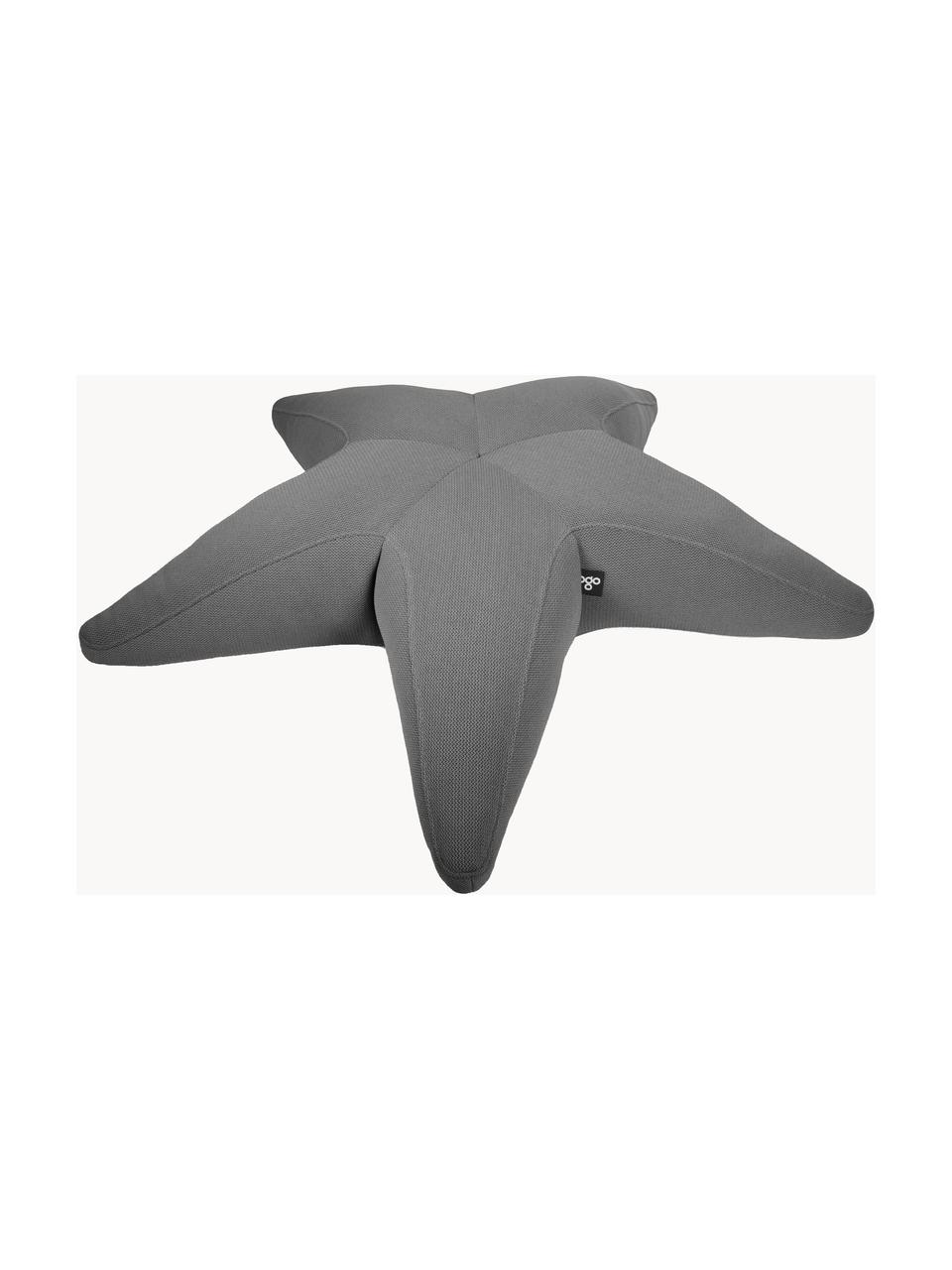 Pouf sacco grande da esterno fatto a mano Starfish, Rivestimento: 70% PAN + 30% PES, imperm, Grigio scuro, Larg. 145 x Lung. 145 cm