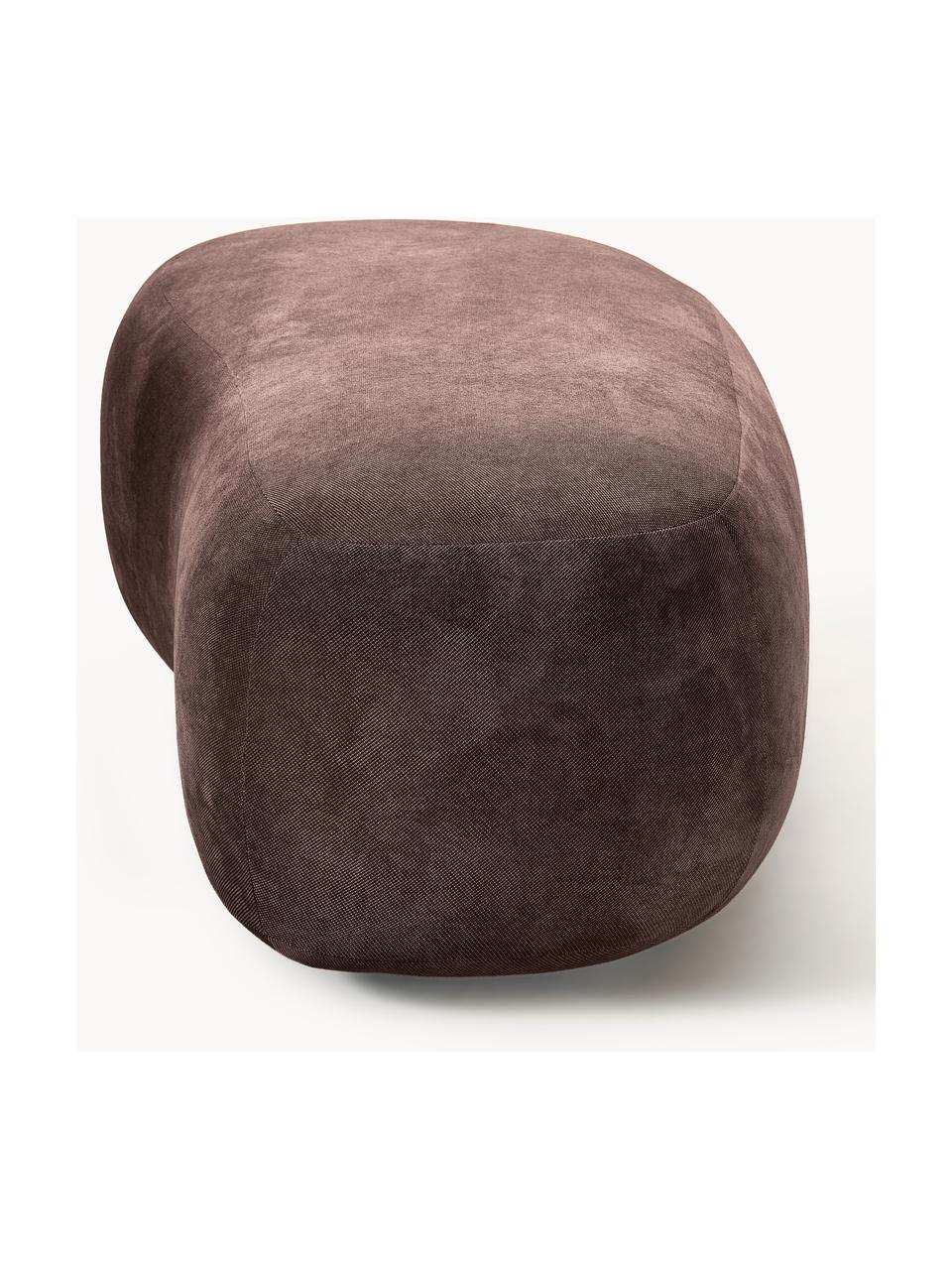 Hocker Alba, Bezug: 97% Polyester, 3% Nylon D, Gestell: Massives Fichtenholz, FSC, Füße: Kunststoff, Webstoff Dunkelbraun, B 130 x T 62 cm