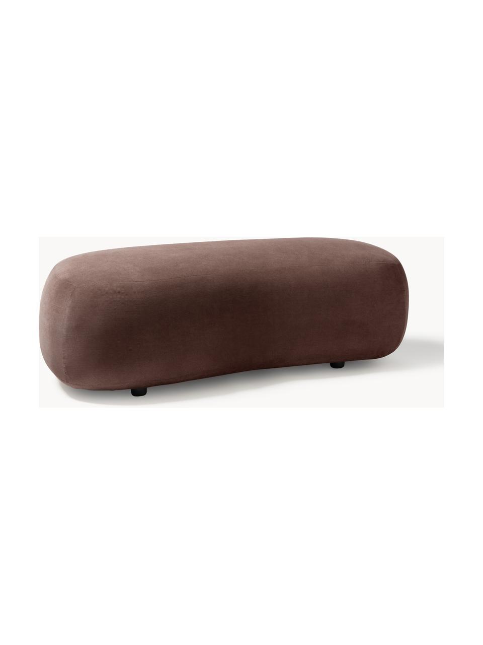 Hocker Alba, Bezug: 97% Polyester, 3% Nylon D, Gestell: Massives Fichtenholz, Bir, Webstoff Dunkelbraun, B 130 x T 62 cm