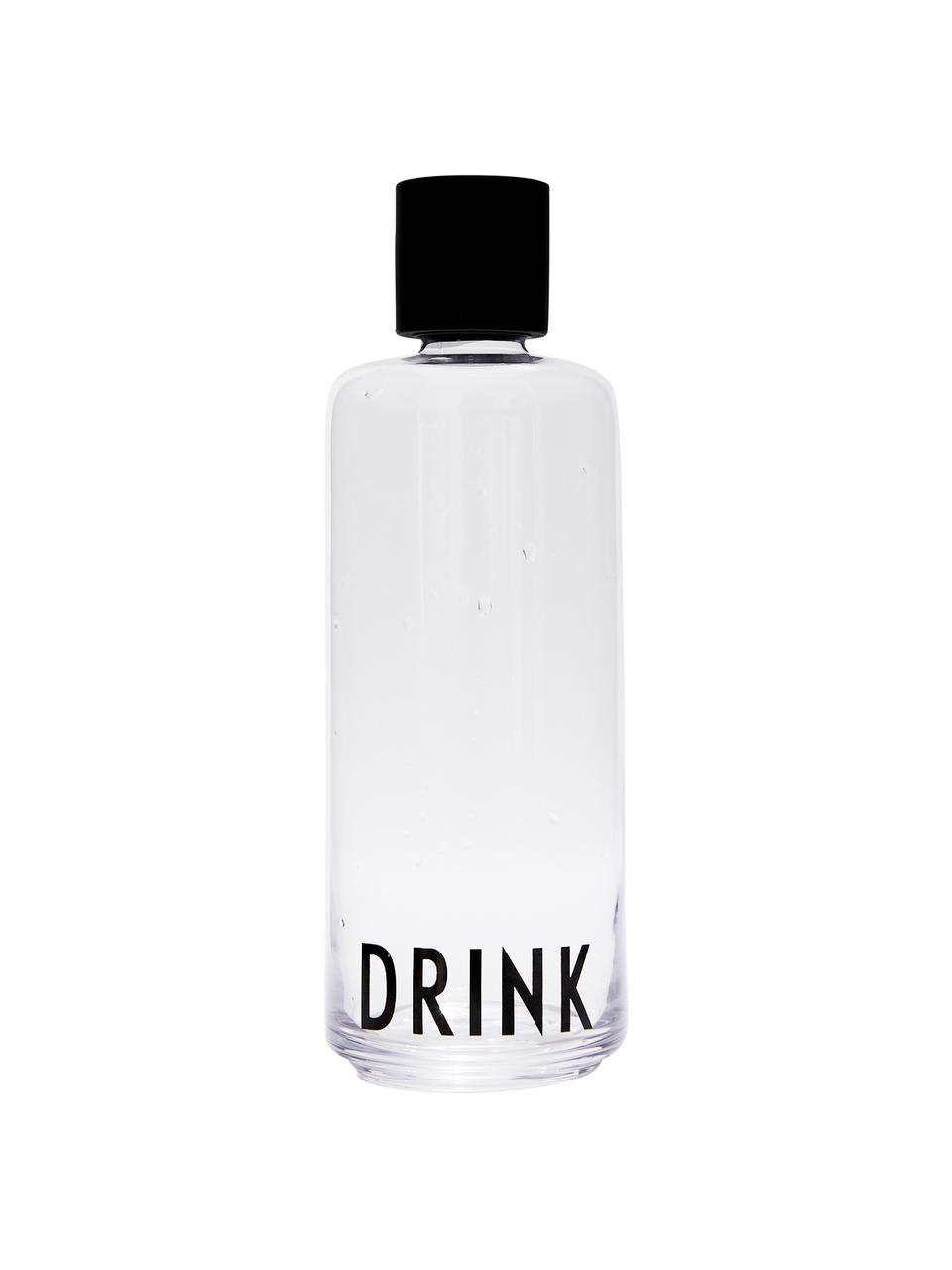 Design Karaffe Daily Drink mit Schriftzug, 1 L, Transparent, 1 L