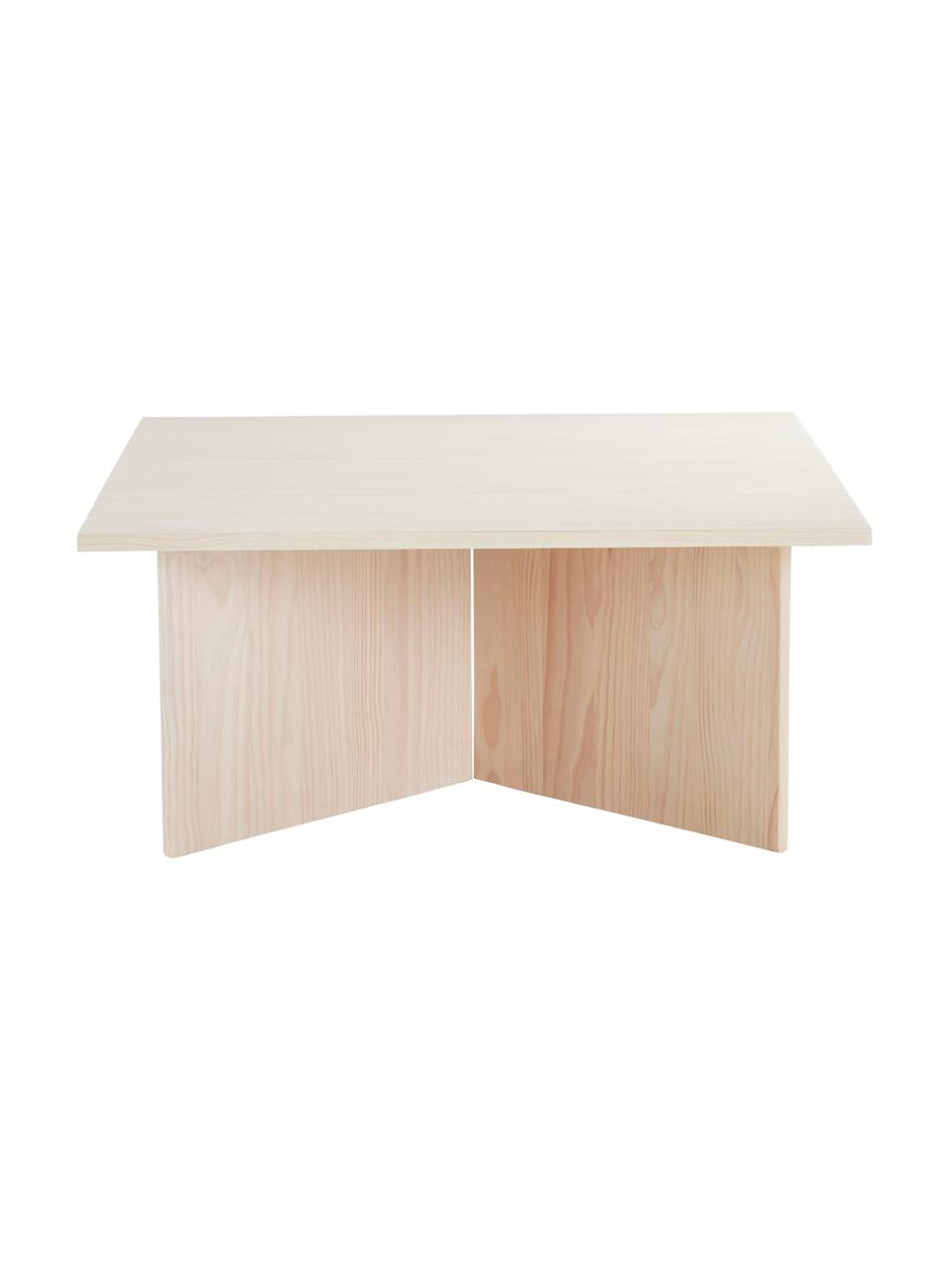 Massieve houten salontafel Grankulla, Massief grenenhout, Grenenhoutkleurig, 90 x 90 cm