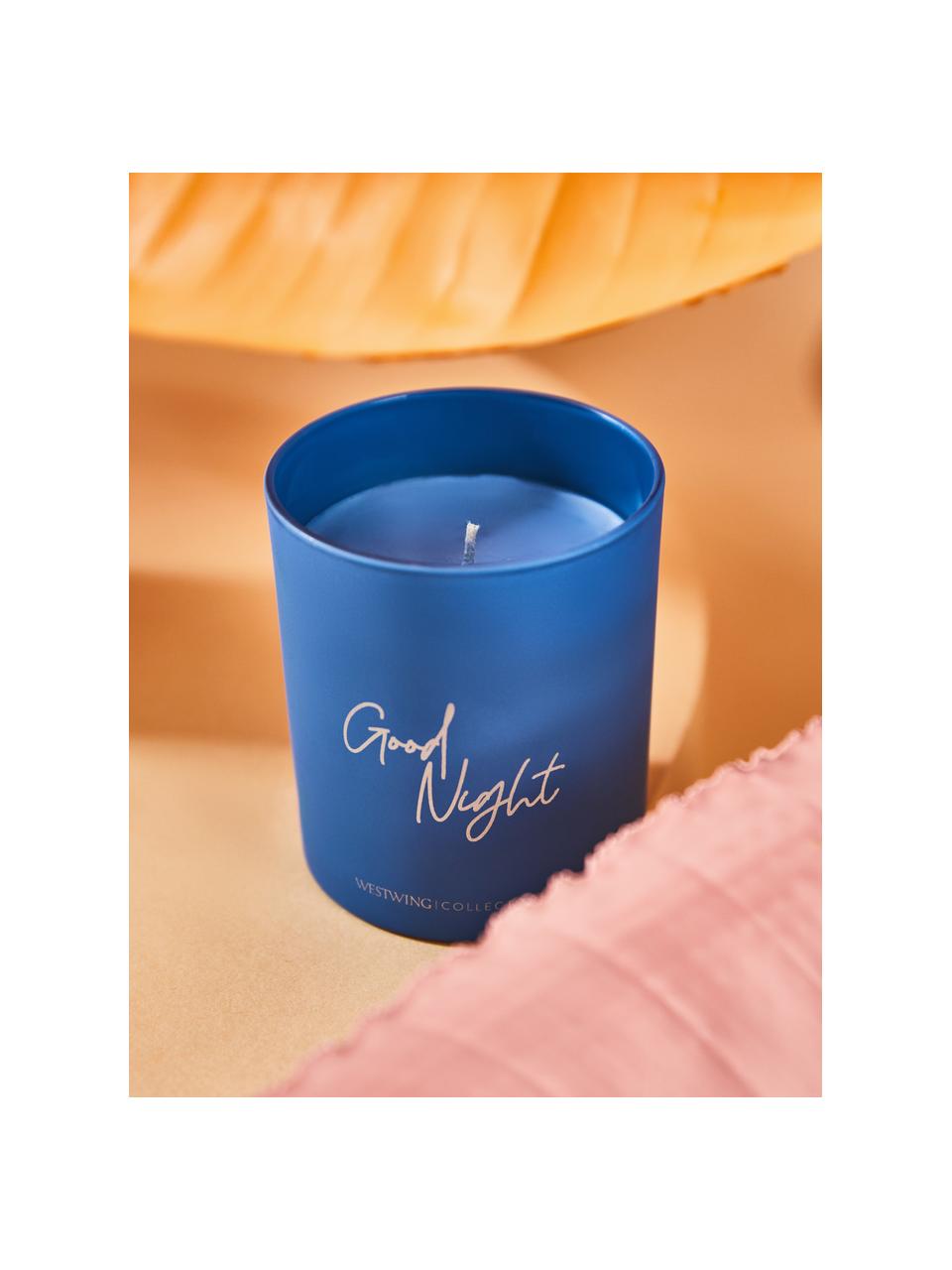 Vela perfumada Good Night: Airy Lavender, Recipiente: vidrio, Azul, Ø 9 x Al 10 cm