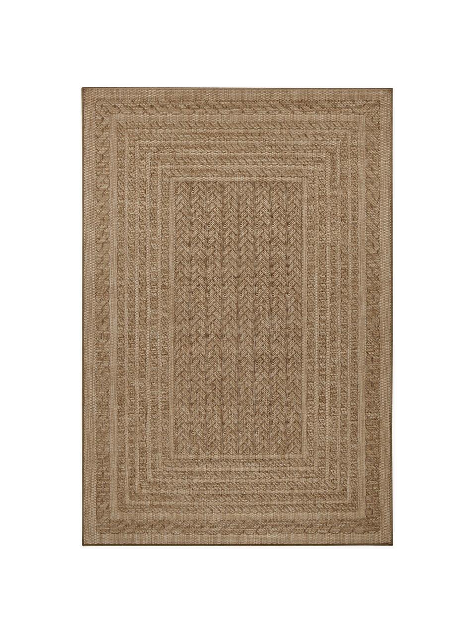 Tapis intérieur-extérieur aspect jute Limonero, 100 % polypropylène, Beige, larg. 80 x long. 150 cm (taille XS)