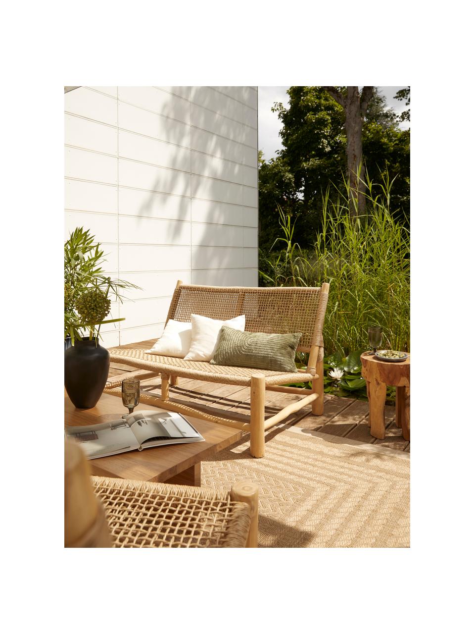 In- & outdoor vloerkleed Limonero in jute look, 100% polypropyleen, Beige, B 80 x L 150 cm (maat XS)