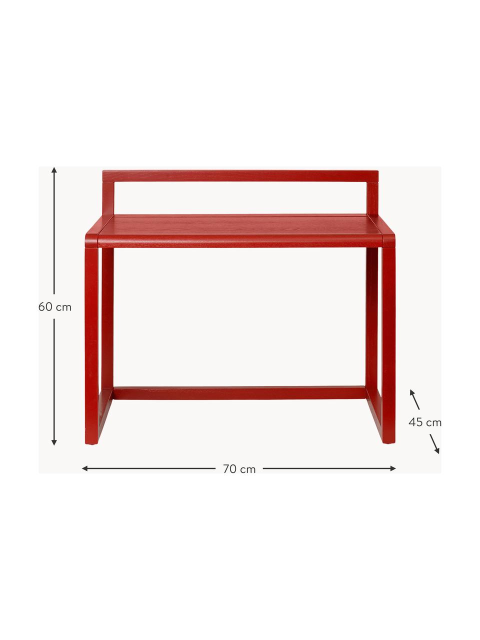 Holz-Kinderschreibtisch Little Architect, Eschenholz, Eschenholzfurnier, Mitteldichte Holzfaserplatte (MDF)

Dieses Produkt wird aus nachhaltig gewonnenem, FSC®-zertifiziertem Holz gefertigt., Rot, B 70 x T 45 cm