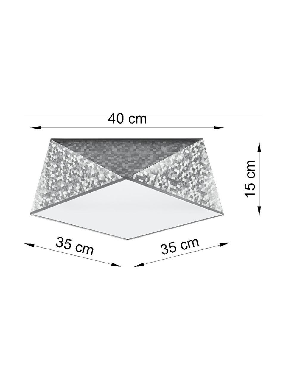 Deckenleuchte Clarity, Kunststoff (PVC), Silberfarben, Ø 30 x H 15 cm