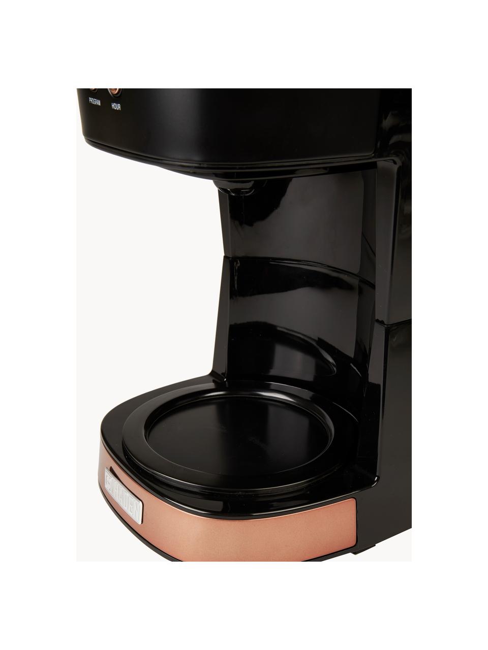 Kaffeemaschine Drip, Kanne: Glas, Schwarz, matt, Kupferfarben, B 28 x H 36 cm