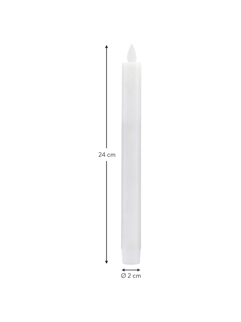 Świeca stołowa LED Ease, 2 szt., Biały, Ø 2 x W 24 cm
