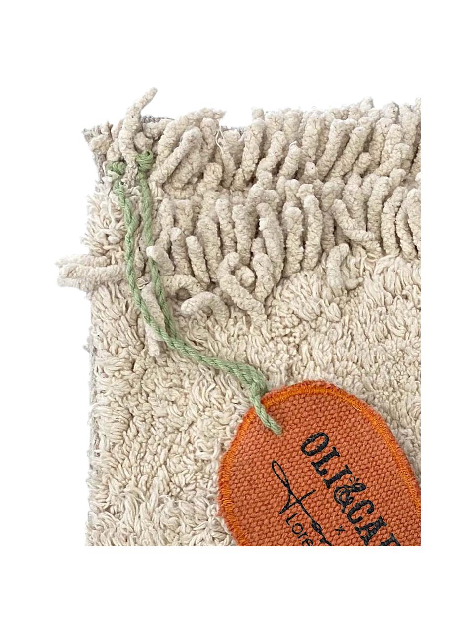 Handgemaakt speelgoedboekje Cool Kids Eat Healthy, 97 % katoen, 3 % kunstvezel, Beige, meerkleurig, B 27 x L 30 cm