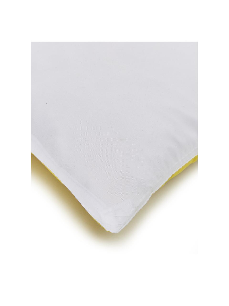 Kissenhülle Magdalena mit Streifen, 100% Polyester, Weiß, Gelb, Schwarz, 40 x 40 cm