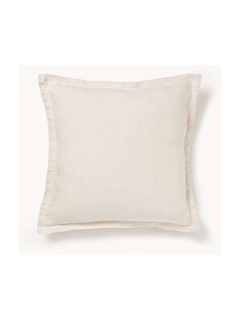 Housse de coussin en lin avec ourlet Jaylin, 100 % pur lin

Le lin est naturellement doté d'un toucher plutôt rugueux et d'un aspect froissé. Sa robustesse le rend résistant à l'abrasion et à l'usure

Le matériau est certifié STANDARD 100 OEKO-TEX®, 6760CIT, CITEVE, Beige clair, larg. 45 x long. 45 cm