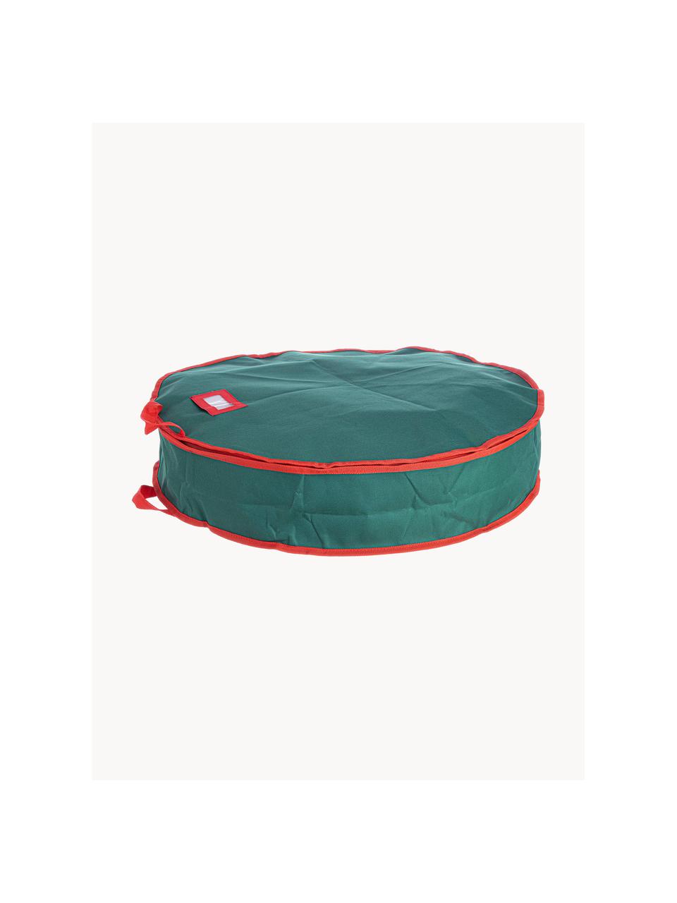 Borsa porta ghirlande Xmas, Rivestimento: poliestere, Interno: cartone, Petrolio, rosso, Ø 65 x Alt. 15 cm