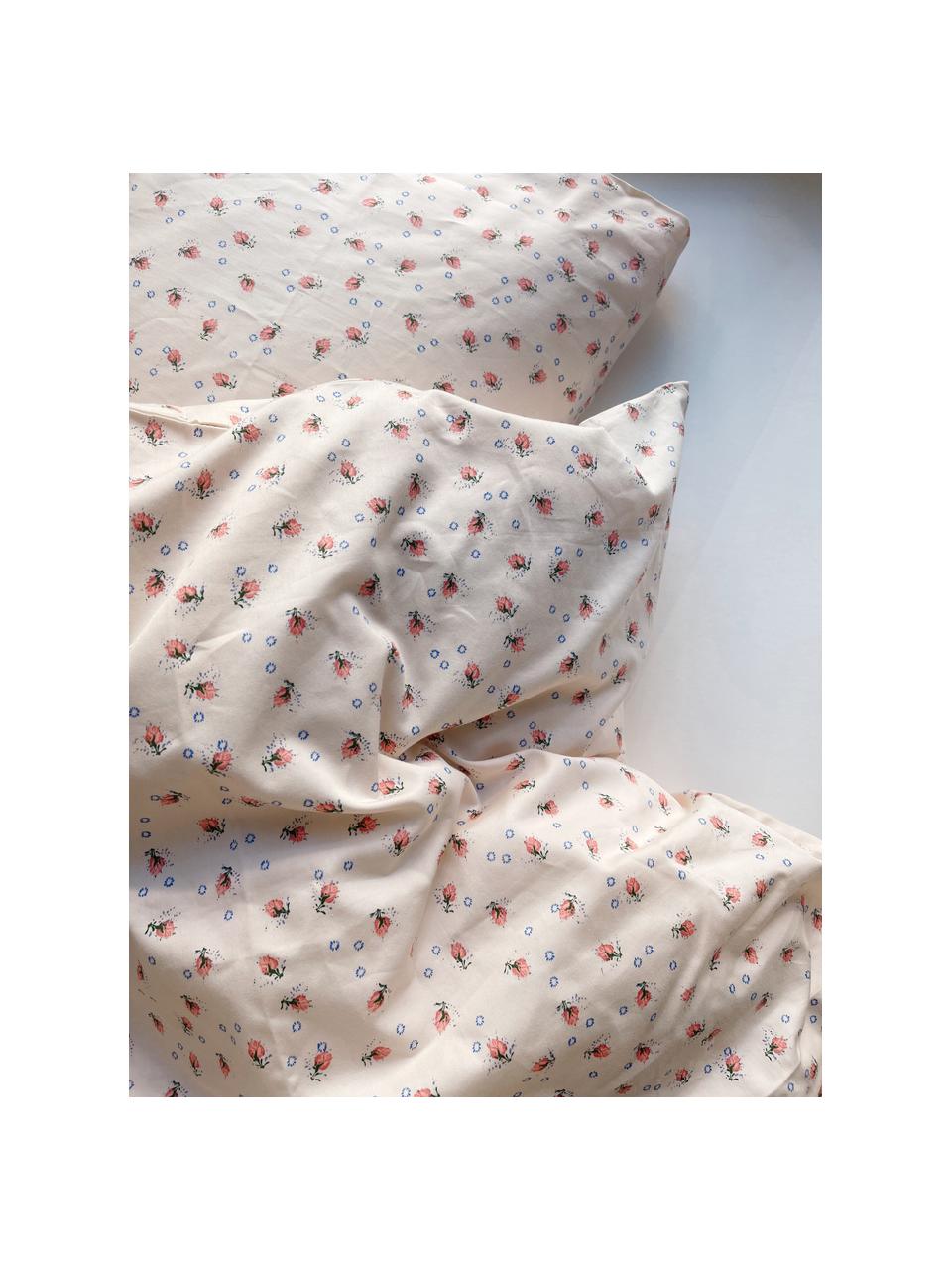 Biancheria da letto per bambini in cotone organico Moonlight, 100% cotone (organico), certificato GOTS

La biancheria da letto in cotone è piacevolmente morbida sulla pelle, assorbe bene l'umidità ed è adatta a chi soffre di allergie., Bianco sporco, motivo rose, 100 x 140 cm + 1 federa 40 x 45 cm