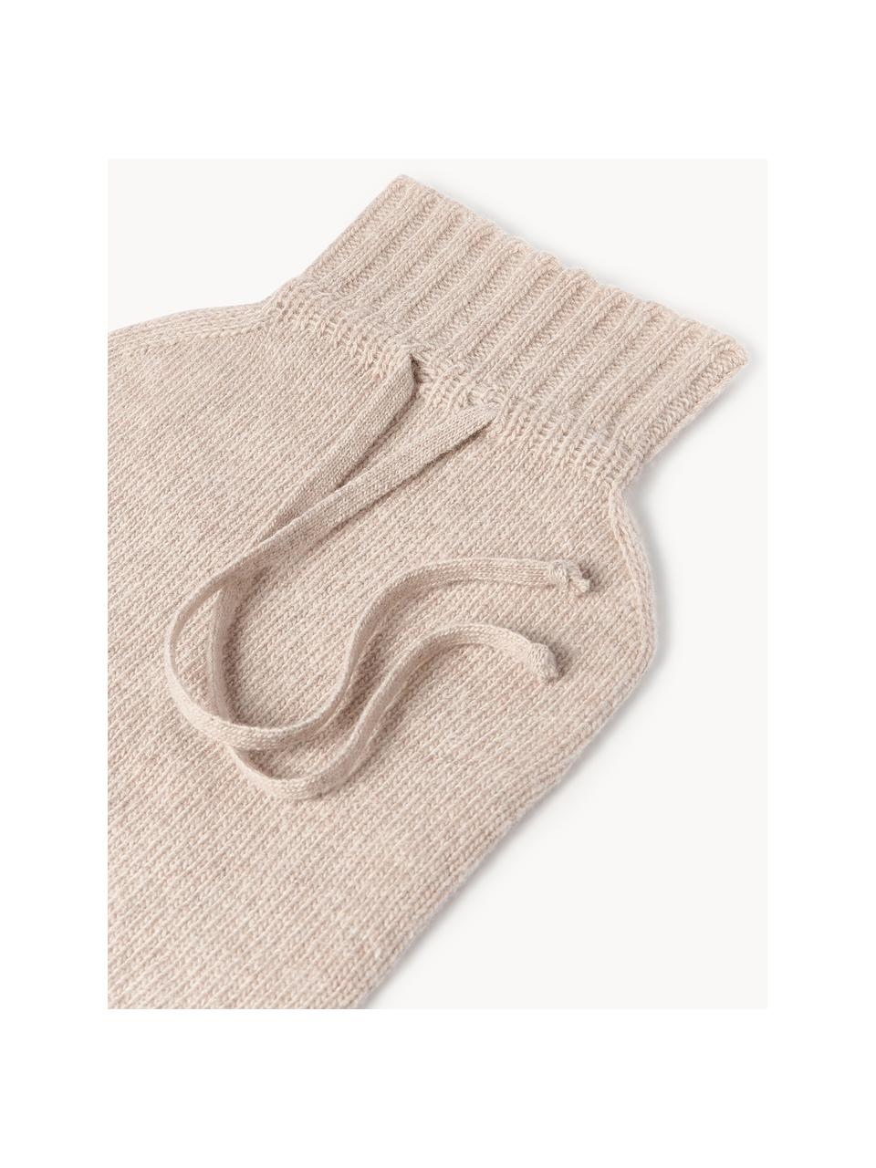 Bouillotte Cashmere, Beige clair, larg. 19 x long. 30 cm