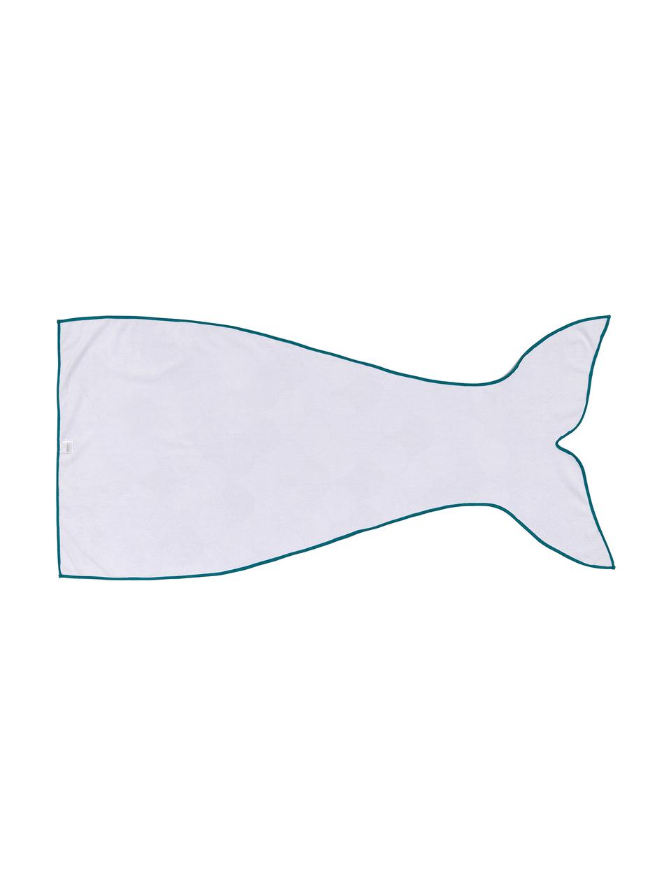 Strandtuch Mermaid, 55% Polyester, 45% Baumwolle
Sehr leichte Qualität 340 g/m², Hellblau, Türkis, Weiss, 87 x 180 cm