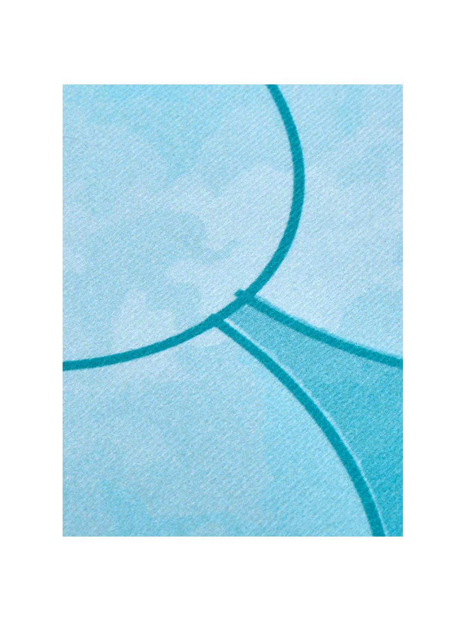 Toalla de playa Mermaid, 55% poliéster, 45% algodón
Gramaje ligero 340 g/m², Azul claro, turquesa, blanco, An 87 x L 180 cm