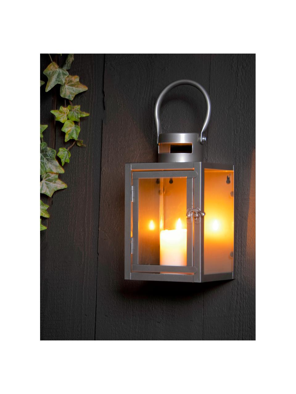 Malý nástenný lampáš Shine, Odtiene striebornej, Š 14 x V 23 cm