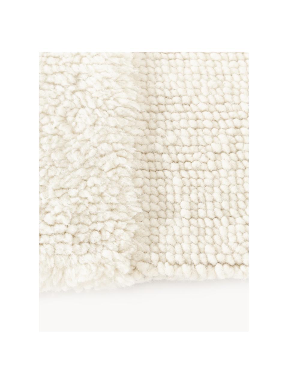 Alfombra artesanal de pelo largo Titus, 100% lana con certificado RWS

Las alfombras de lana se pueden aflojar durante las primeras semanas de uso, la pelusa se reduce con el uso diario., Blanco crema, tonos beige, An 80 x L 150 cm (Tamaño XS)