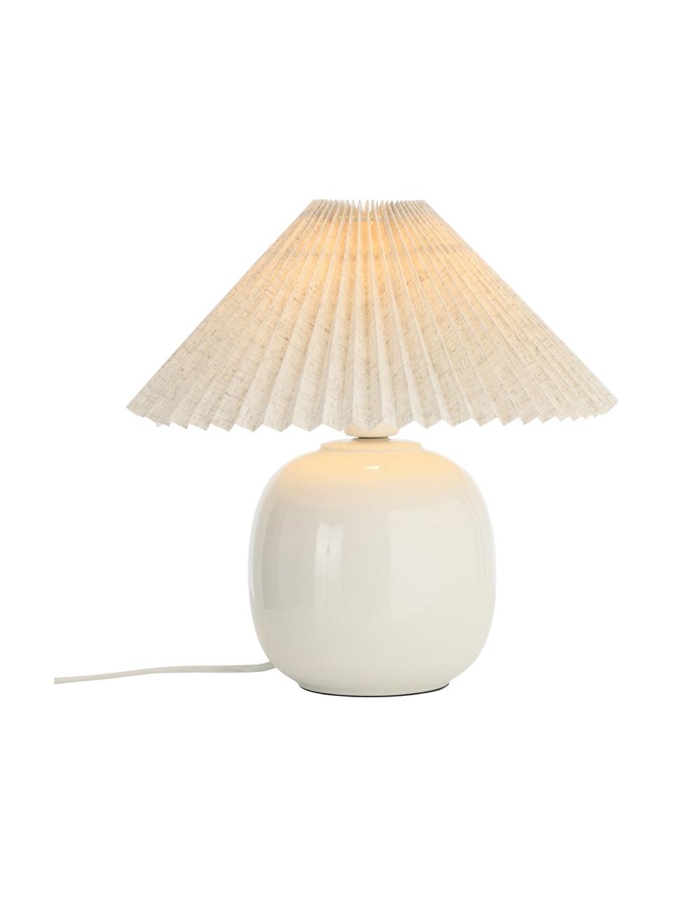 Lampa stołowa Chloe, Złamana biel, Ø 39 x W 40 cm