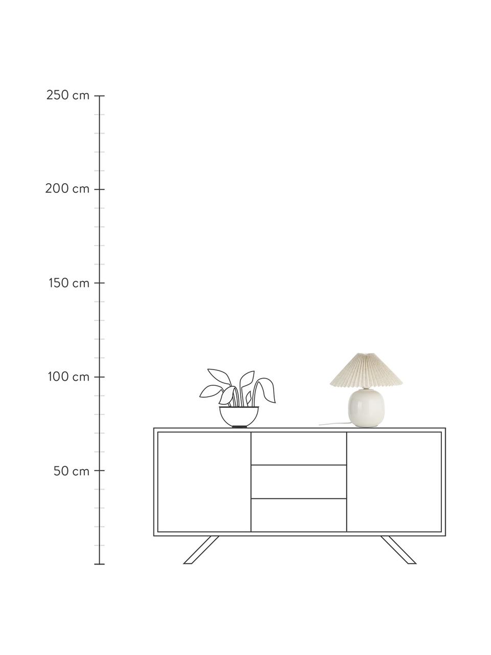 Lampa stołowa Chloe, Złamana biel, Ø 39 x W 40 cm