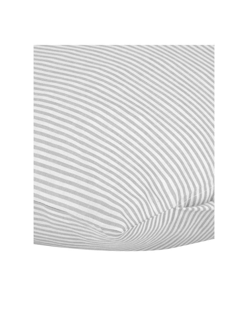 Funda de almohada de algodón Ellie, 45 x 110 cm, Blanco, gris, An 45 x L 110 cm